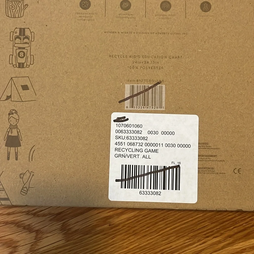 Anthropologie x Wonder Wise Recycle Kid’s Education Chart NIB
